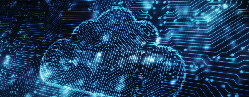 Platinen, die das Bild einer Wolke ergeben