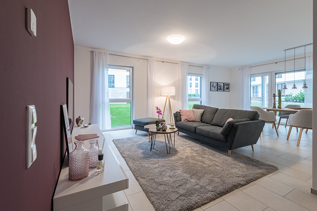 Sehr gute Projektabstimmung Gemütliches modernes Wohnzimmer